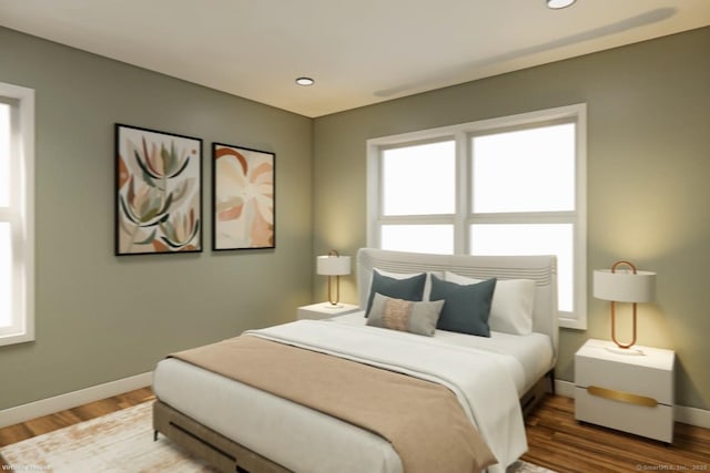 40 Allyn St, Groton, CT 06355 - bedroom with baseboards, wood finished floors, and recessed lighting