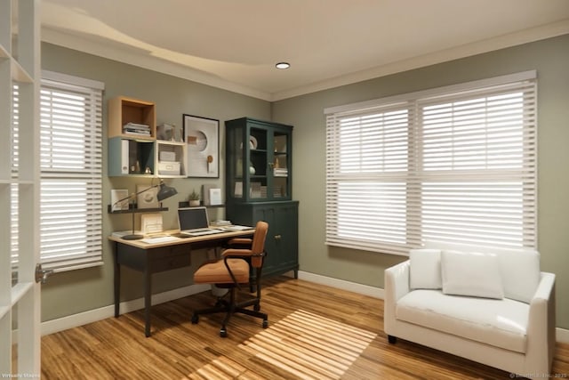 40 Allyn St, Groton, CT 06355 - office space featuring baseboards, plenty of natural light, wood finished floors, and ornamental molding