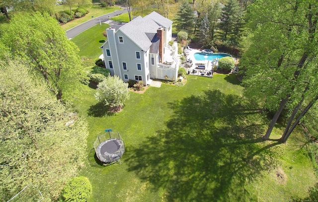 110 Nursery Rd, Ridgefield, CT 06877 - view from above of property featuring a pool