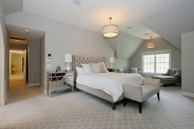110 Nursery Rd, Ridgefield, CT 06877 - bedroom featuring baseboards, carpet floors, and vaulted ceiling