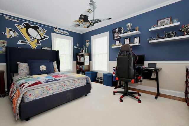 110 Nursery Rd, Ridgefield, CT 06877 - bedroom with ornamental molding, wood finished floors, and baseboards