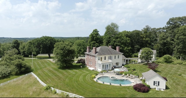 175 Pulpit Rock Rd, Woodstock, CT 06281 - aerial view of property and surrounding area with a pool area