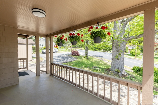 view of patio featuring covered porch