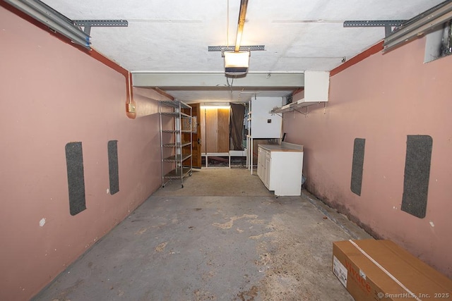 below grade area with a garage