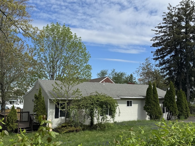 39 Medford St, West Haven, CT 06516 - view of front of property featuring a deck and roof with shingles