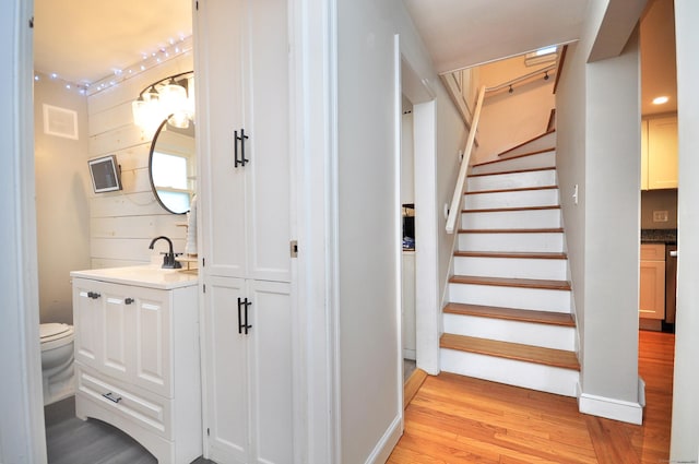 30 Taylor St, Windsor, CT 06095 - staircase with wood finished floors