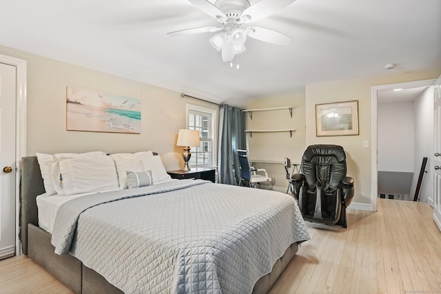 20 Fieldstone Dr, Easton, CT 06612 - bedroom featuring light wood finished floors, a ceiling fan, and baseboards