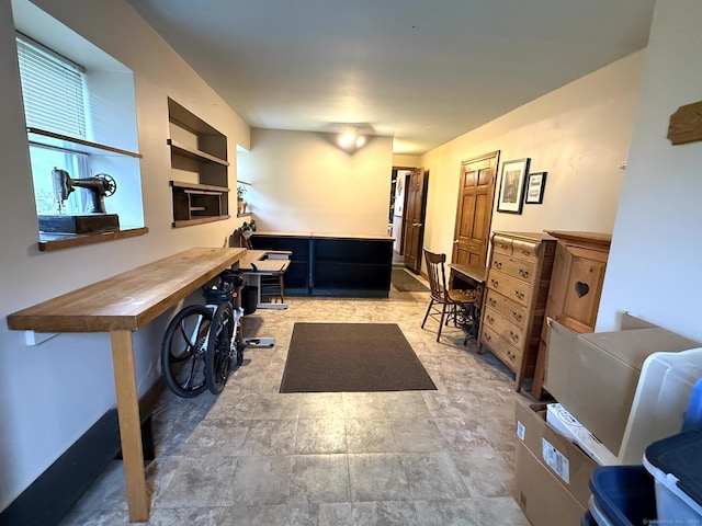 office area with baseboards