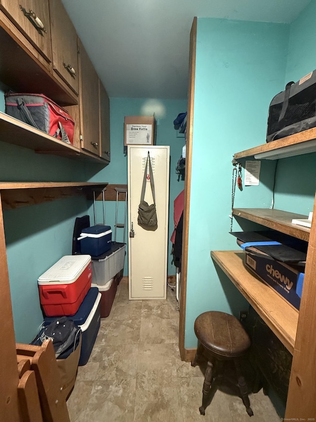 view of storage area