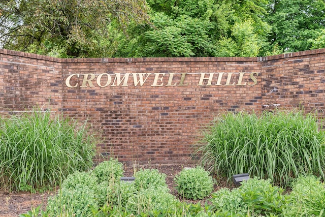 view of community sign