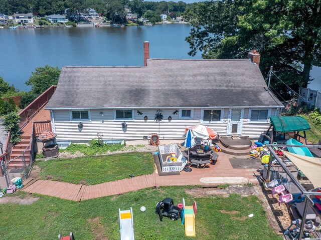 44 Laurel Point Dr, Montville, CT 06370 - view from above of property featuring a nearby body of water