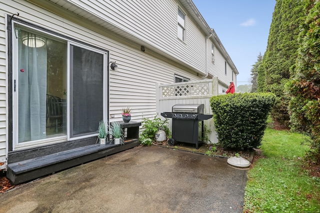 view of patio / terrace with area for grilling