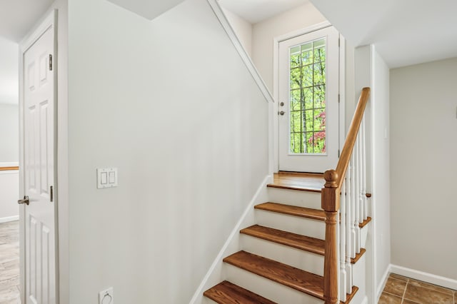 138 Flood Rd, Marlborough, CT 06447 - staircase featuring baseboards