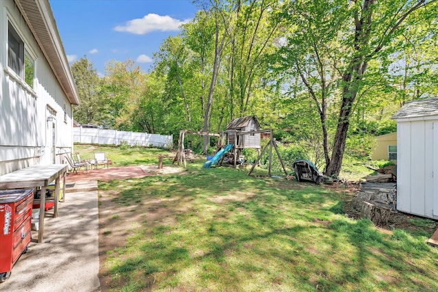 2 Chestnut Ct, Seymour, CT 06483 - view of yard featuring a playground and a patio area