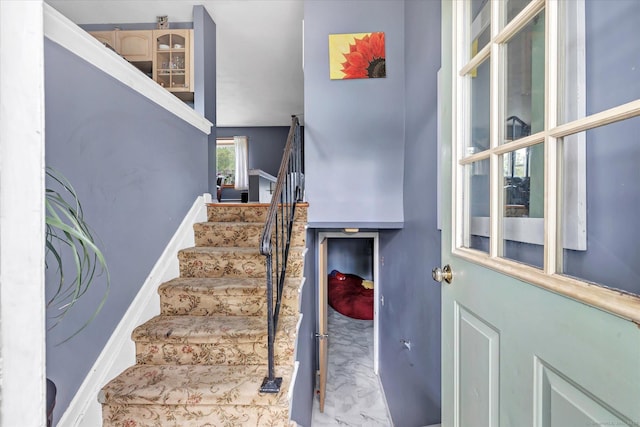 2 Chestnut Ct, Seymour, CT 06483 - stairs featuring baseboards