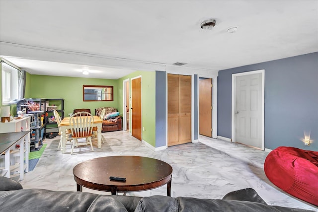 2 Chestnut Ct, Seymour, CT 06483 - living room with light marble finish flooring and baseboards
