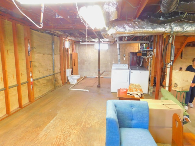 29 Barholm Ave, Stamford, CT 06907 - below grade area with washing machine and dryer
