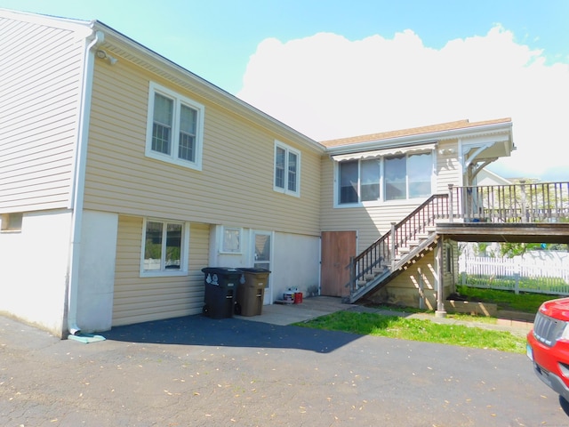 29 Barholm Ave, Stamford, CT 06907 - rear view of property featuring stairs