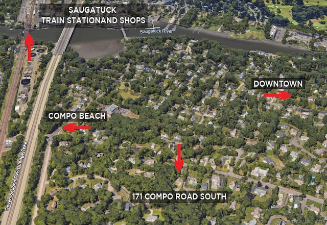 aerial view of property's location