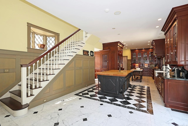 27 Country Club Rd, Ridgefield, CT 06877 - staircase featuring recessed lighting and a decorative wall