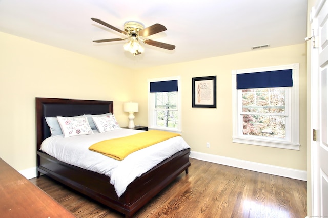 56 Grouse Ln, Woodbridge, CT 06525 - bedroom with baseboards, wood finished floors, and a ceiling fan