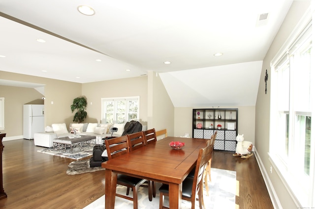56 Grouse Ln, Woodbridge, CT 06525 - dining space featuring wood finished floors, recessed lighting, and baseboards