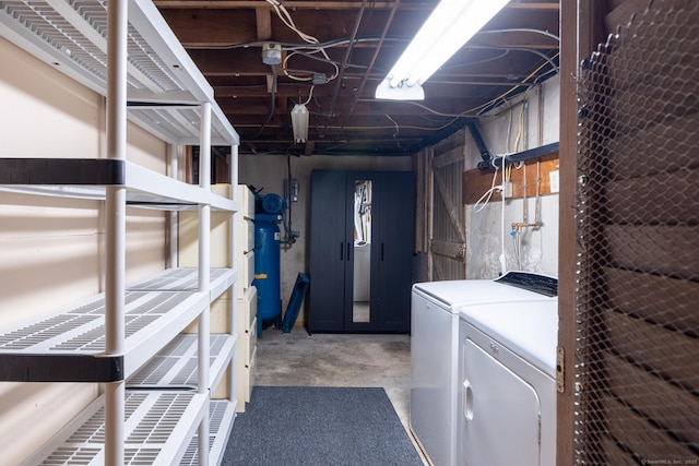 153 Mountain Rd, Cheshire, CT 06410 - unfinished basement featuring washing machine and dryer