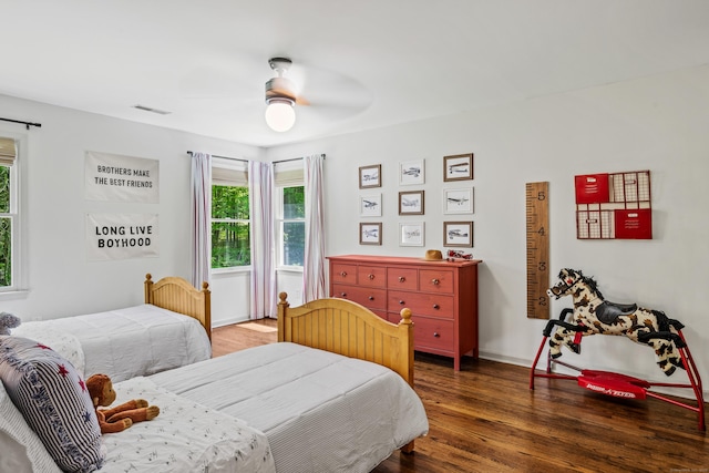 12 Rob Rider Rd, Redding, CT 06896 - bedroom with wood finished floors, ceiling fan, and baseboards