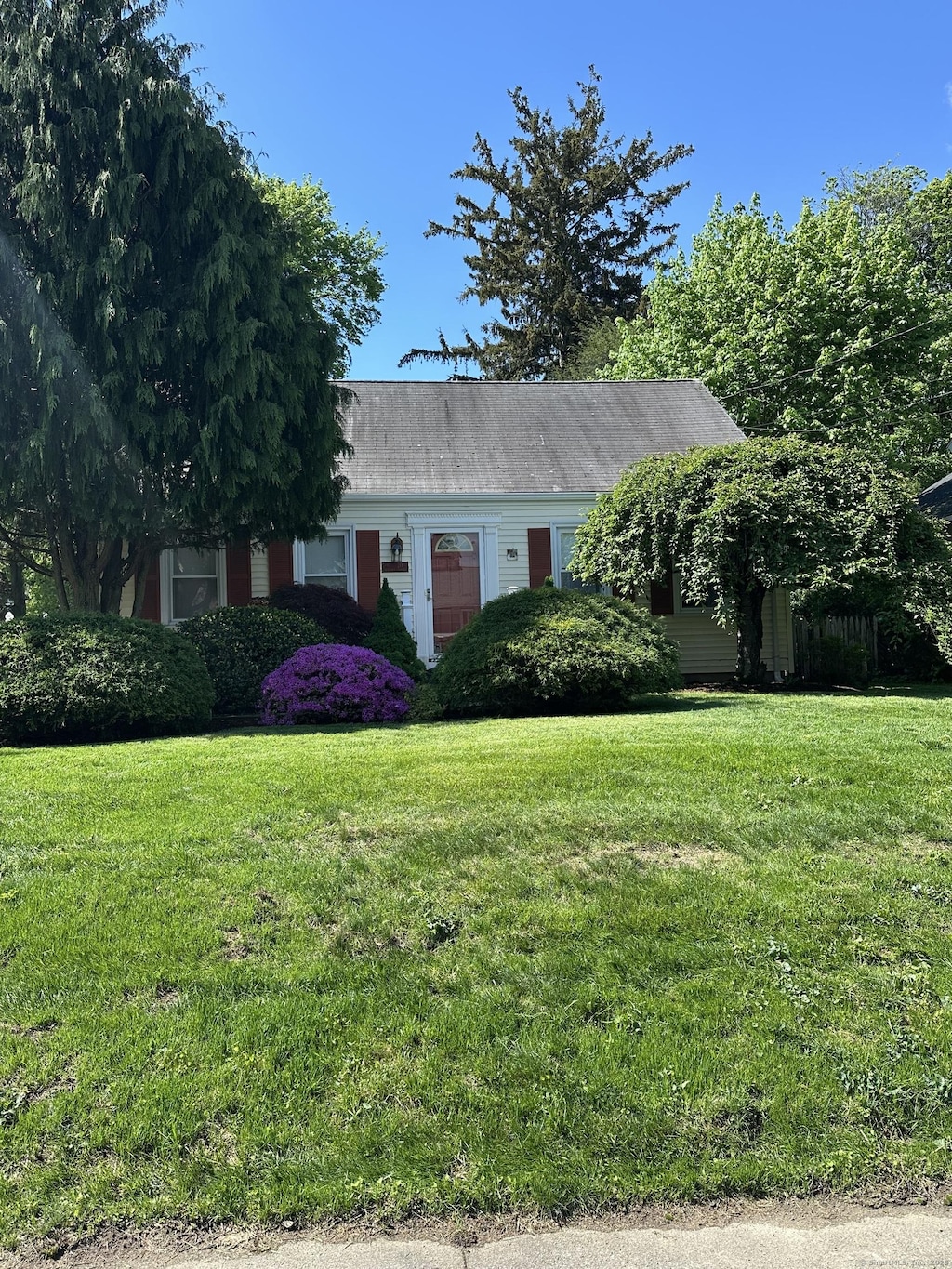 view of front of house with a front yard