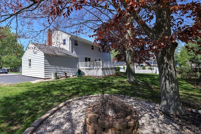 view of grassy yard