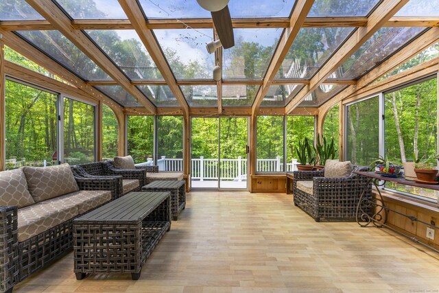 74R Green Ln, Durham, CT 06422 - sunroom / solarium with an outdoor living space