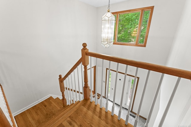 74R Green Ln, Durham, CT 06422 - staircase with wood finished floors and baseboards
