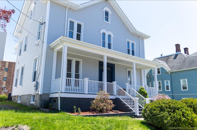 view of front of house with covered porch