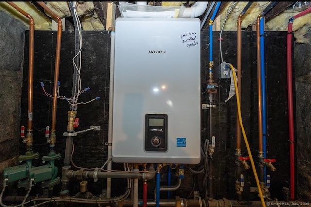 utilities featuring tankless water heater