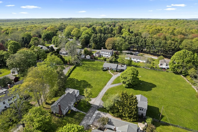 42A New London Rd, Groton, CT 06355 - aerial perspective of suburban area featuring a forest