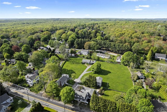42A New London Rd, Groton, CT 06355 - aerial overview of property's location featuring a heavily wooded area