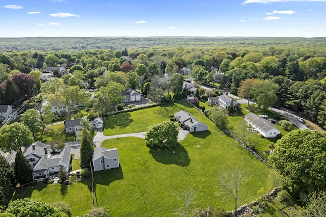 42A New London Rd, Groton, CT 06355 - aerial view of residential area featuring a heavily wooded area