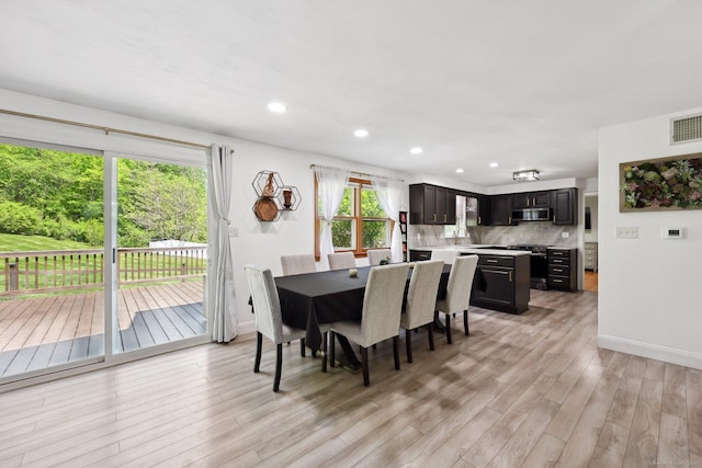20 Cliff Edge Cir, Cheshire, CT 06410 - dining space with light wood-style flooring, baseboards, and recessed lighting