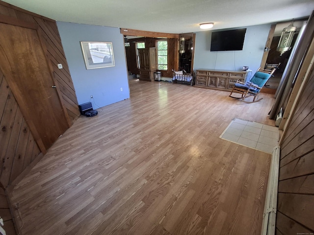 living area featuring wood finished floors
