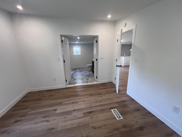 28 Crescent Park Rd, Westport, CT 06880 - hall featuring wood finished floors, baseboards, and recessed lighting