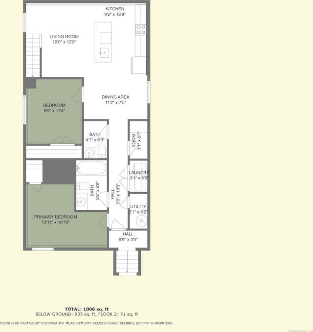 9 Brewer St Unit 1, New London, CT 06320 - floor plan / room layout