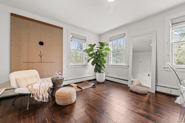21 Rte 7, Salisbury, CT 06796 - sitting room featuring baseboard heating, healthy amount of natural light, and hardwood / wood-style flooring