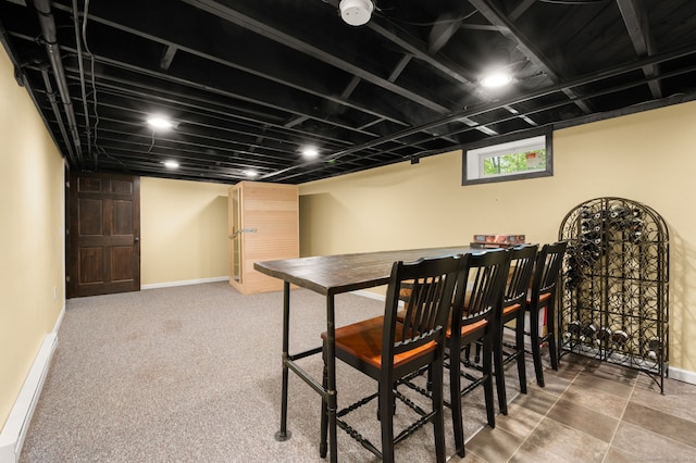 dining room featuring baseboards