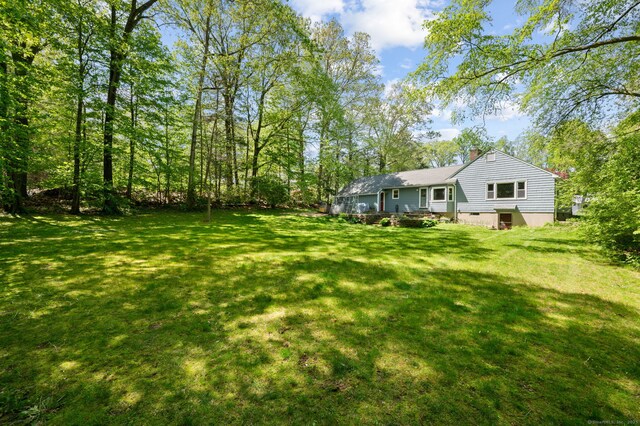 view of grassy yard