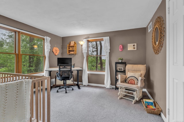 255 Back Ln, Newington, CT 06111 - office area with carpet and baseboards