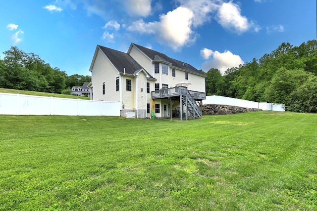 2 Butternut Ridge Rd, Oxford, CT 06478 - rear view of property featuring a deck and stairs