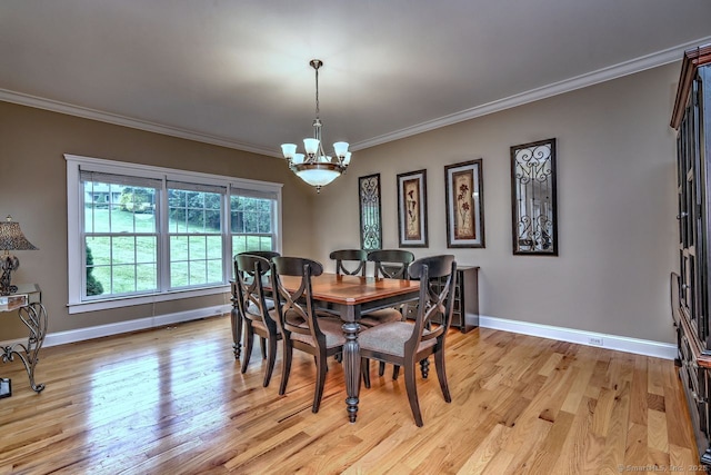2 Butternut Ridge Rd, Oxford, CT 06478 - dining space featuring a chandelier, crown molding, light wood-style flooring, and baseboards