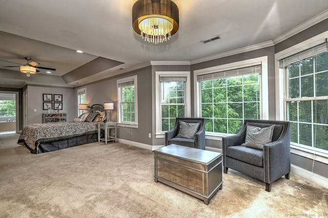 2 Butternut Ridge Rd, Oxford, CT 06478 - bedroom featuring carpet flooring, baseboards, ornamental molding, and a tray ceiling