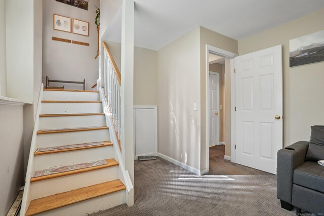 25 Fleetwood Dr, New Fairfield, CT 06812 - stairway featuring carpet and baseboards
