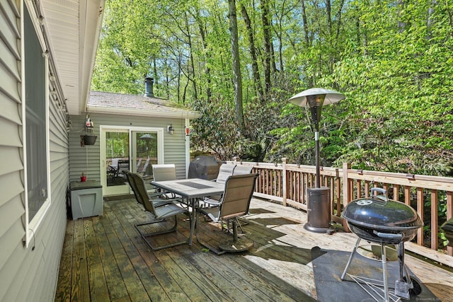 25 Fleetwood Dr, New Fairfield, CT 06812 - wooden deck featuring outdoor dining area and area for grilling